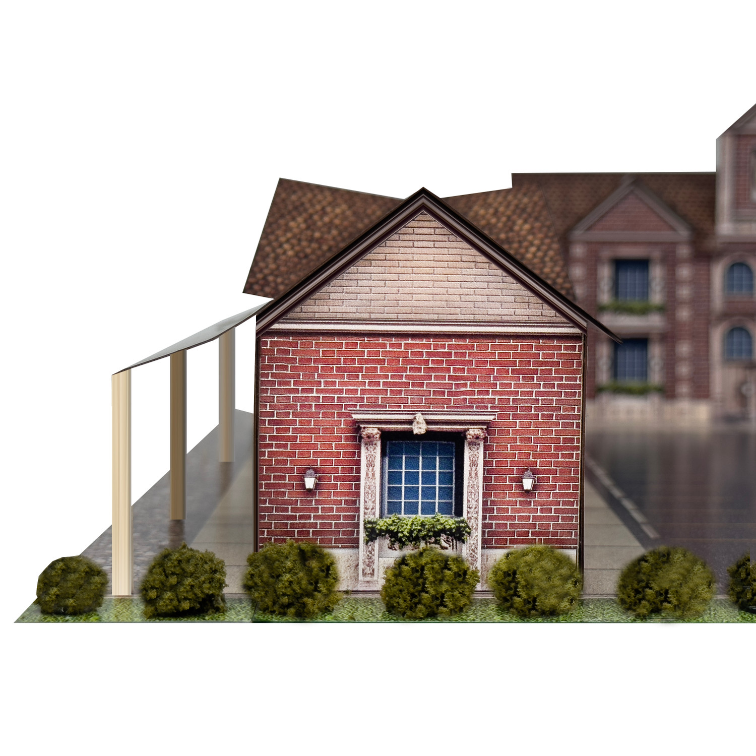 BK 2106 1:160 Scale Train Station Photo Real Scale Building Kit