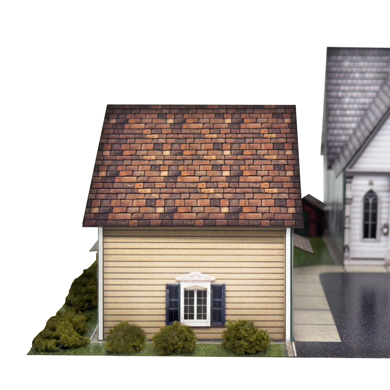 BK 2108 1:160 Scale Church and School Photo Real Scale Building Kit