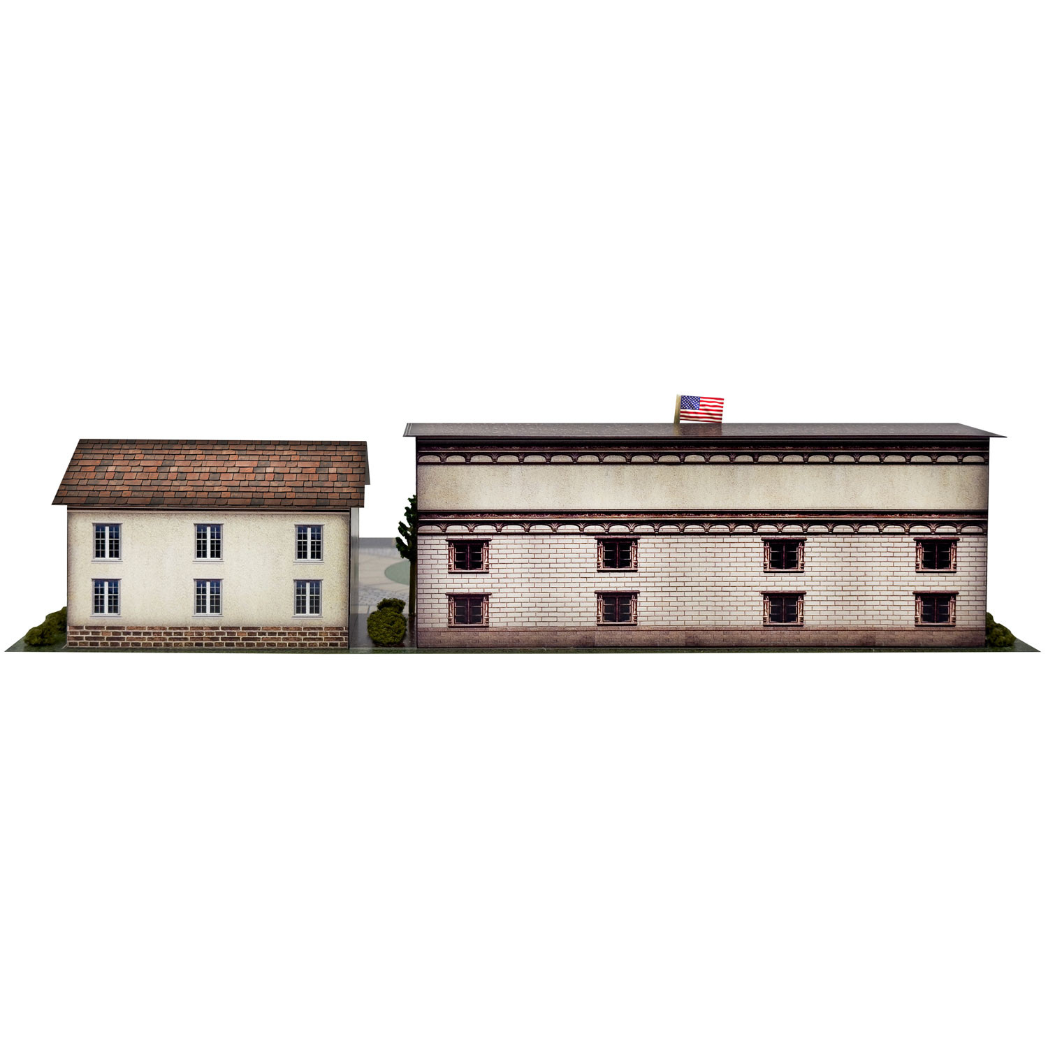 BK 2109 1:160 Scale Bank and Hotel Photo Real Scale Building Kit