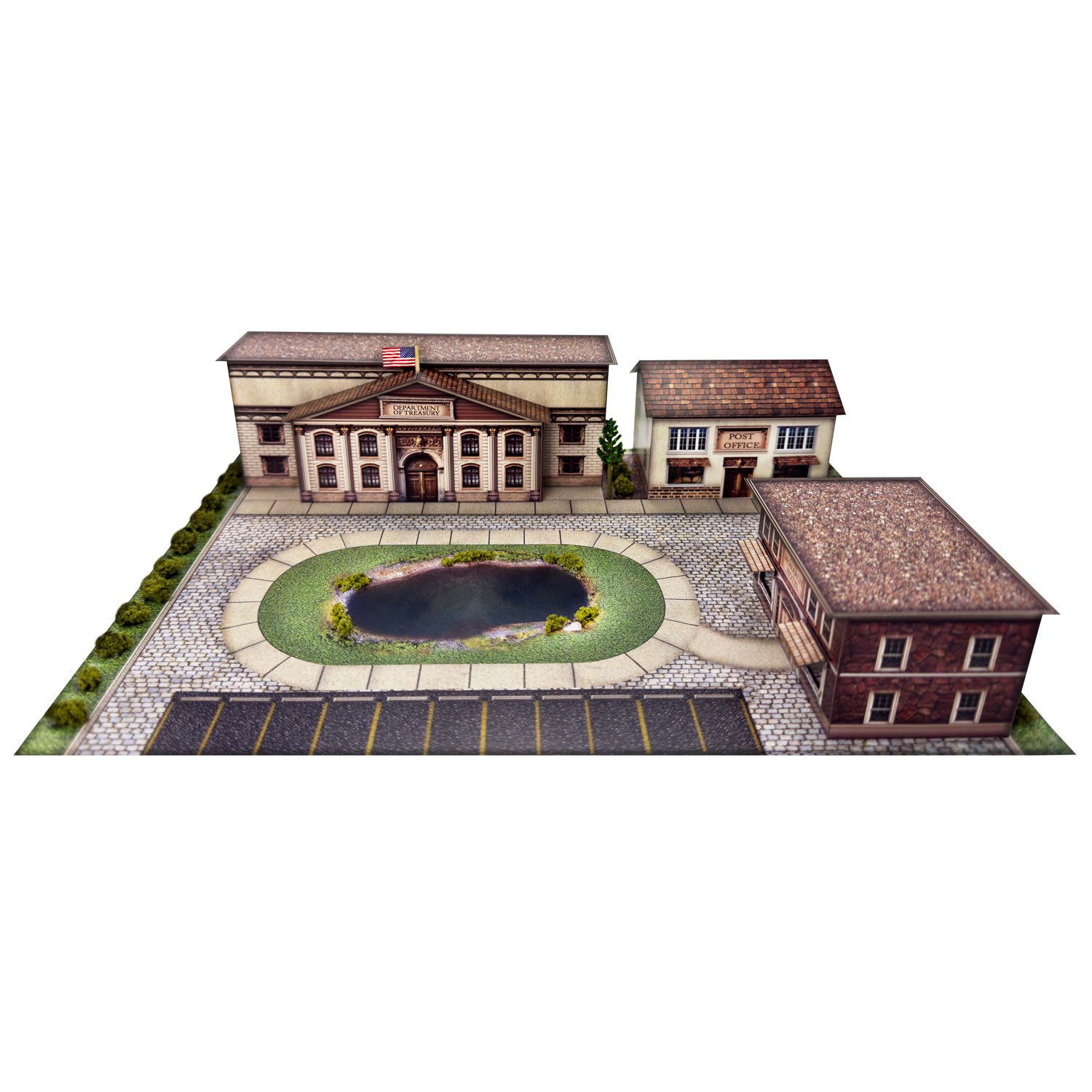 BK 2109 1:160 Scale Bank and Hotel Photo Real Scale Building Kit