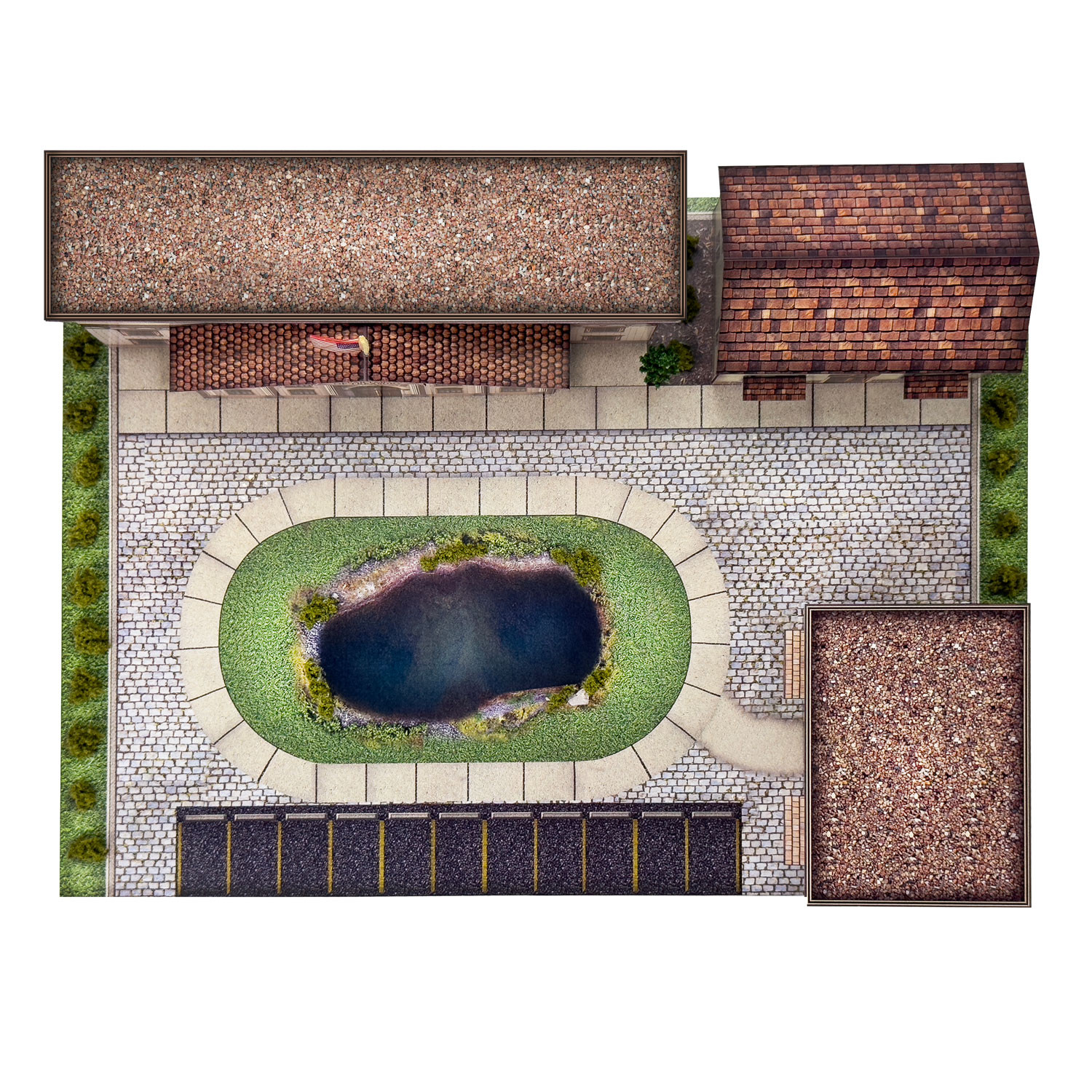 BK 2109 1:160 Scale Bank and Hotel Photo Real Scale Building Kit
