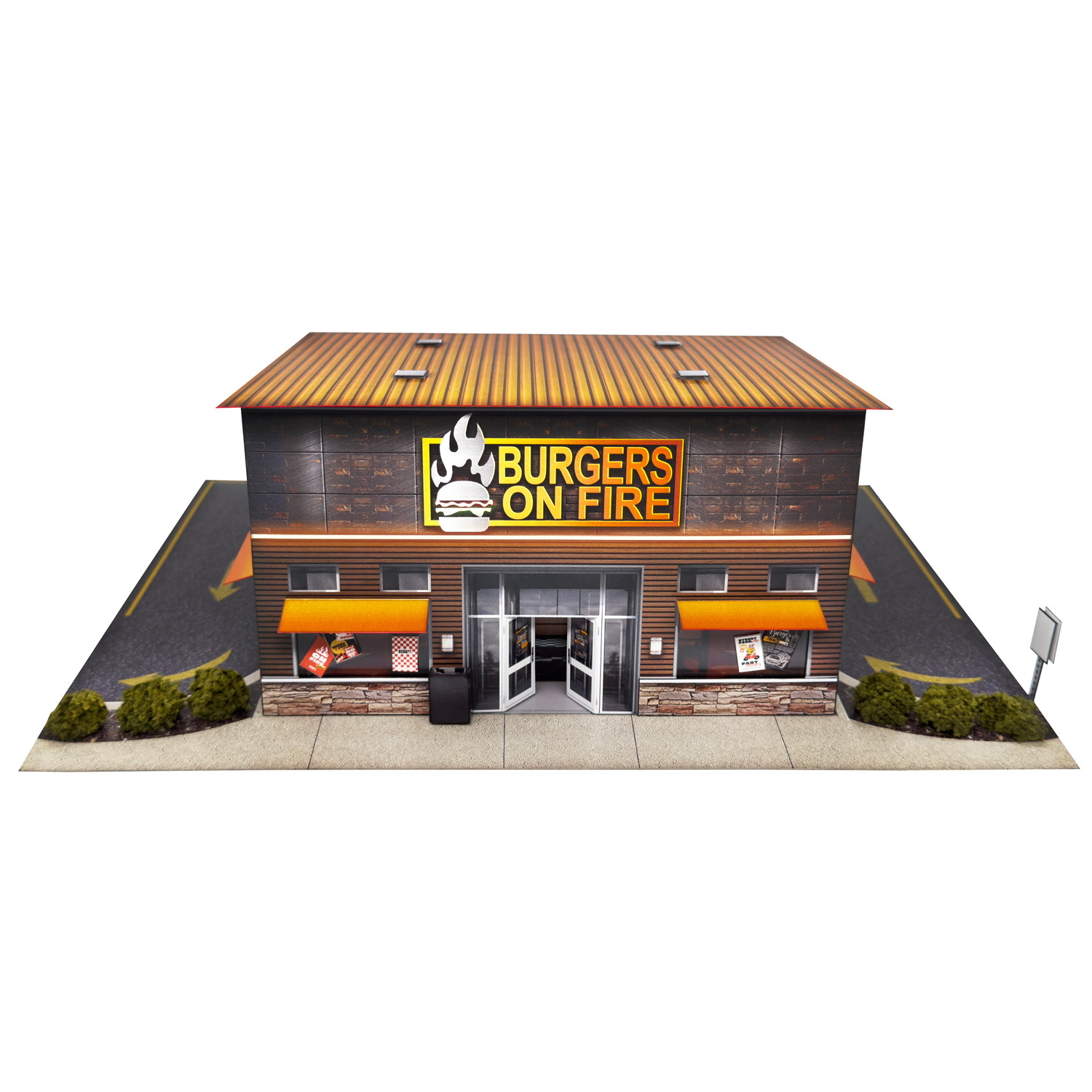BK 6482 Burgers on Fire for Building Kits by Innovative Hobby Supply