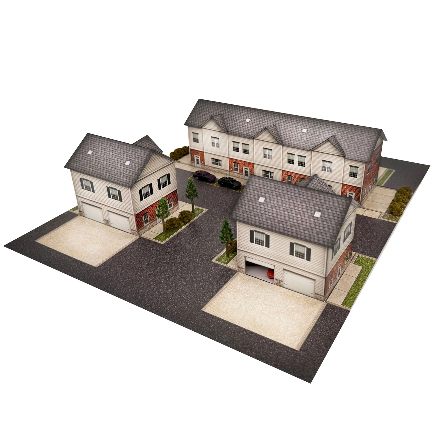 BK 2113 1:160 Scale Town House Photo Real Scale Building Kit