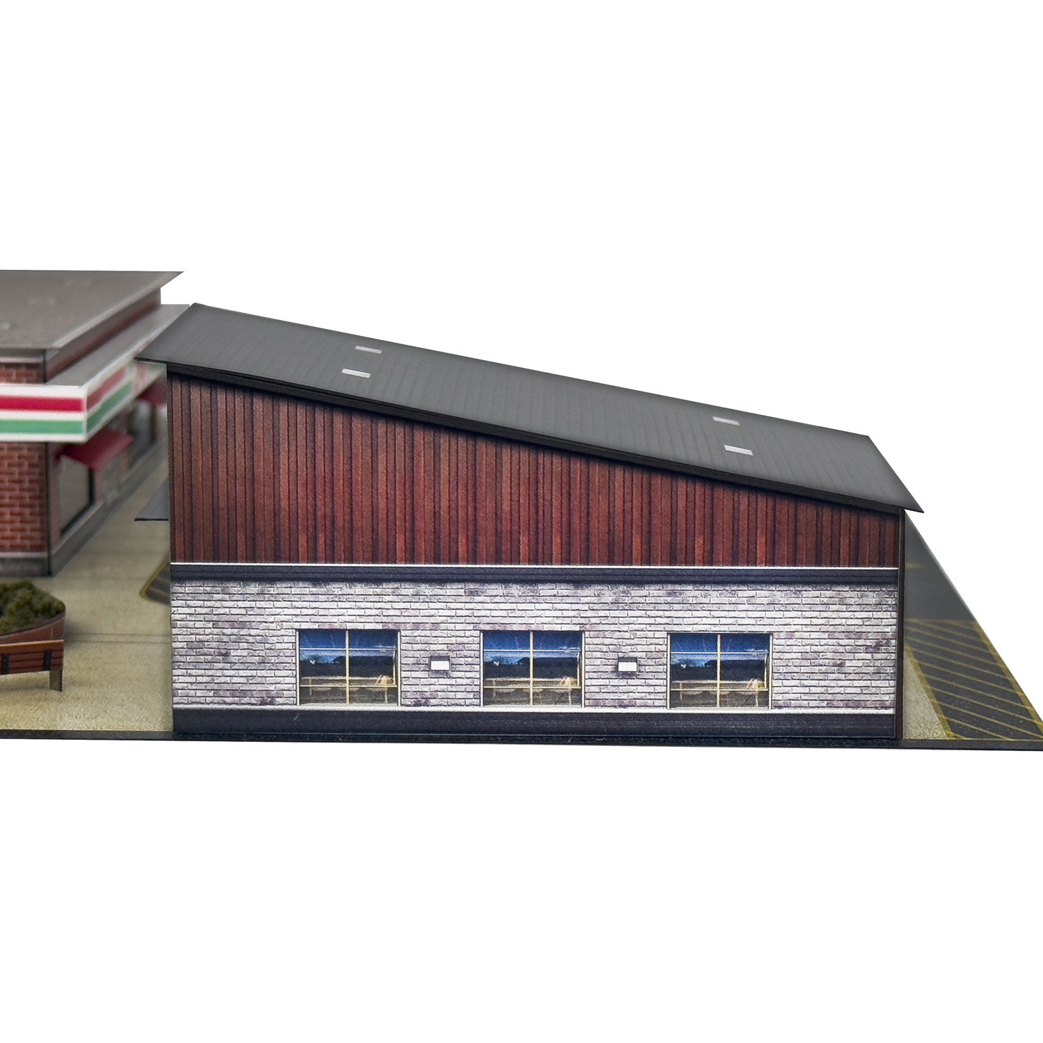 BK 2112 1:160 Scale Convenience Store and Coffee Shop Photo Real Scale Building Kit
