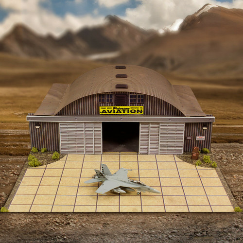1/72, 1/64 HO Scale Aircraft Hangar Model Scenery Diorama Photo BK 2100 Real Kit