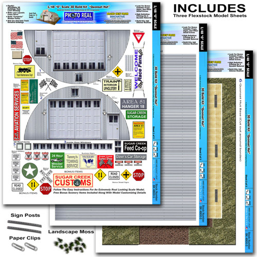 BK 4800 1:48 Scale "Quonset Hut" Photo Real Scale Building Kit