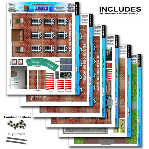 BK 4807 1:48 Scale "Hotel" Photo Real Scale Building Kit