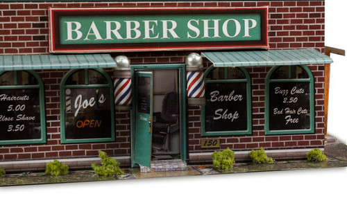 BK 4809 1:48 Scale "Barber Shop" Photo Real Scale Building Kit