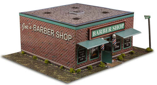 BK 4809 1:48 Scale "Barber Shop" Photo Real Scale Building Kit