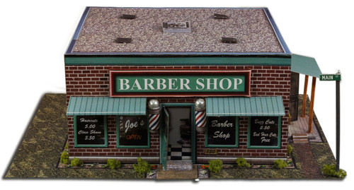 BK 4809 1:48 Scale "Barber Shop" Photo Real Scale Building Kit