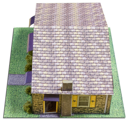 BK 4812 1:48 Scale "Sandstone Brick Rambler House" Photo Real Scale Building Kit
