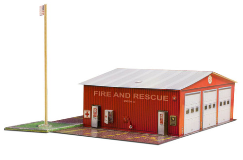 BK 4814 1:48 Scale "Fire Department" Photo Real Scale Building Kit