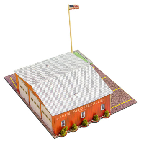 BK 4814 1:48 Scale "Fire Department" Photo Real Scale Building Kit