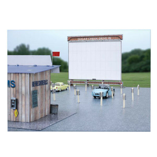 BK 4819 1:48 Scale "Drive In Theater" Photo Real Scale Building Kit