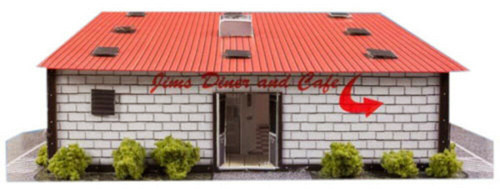 BK 4820 1:48 Scale "Diner" Photo Real Scale Building Kit