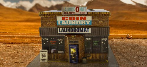 BK 4834 1:48 Scale Slot Car HO Laundry Laundromat Building Kit