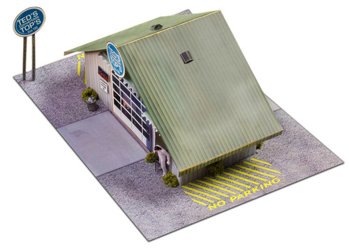 BK 6410 1:64 Scale "Commercial Garage" Photo Real Scale Building Kit