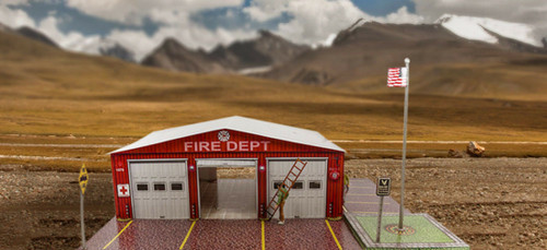 BK 6414 1:64 Scale "Fire Department" Photo Real Scale Building Kit
