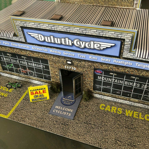 BK 6438 1:64 Scale Duluth Cycle Bicycle Shop Building Kit