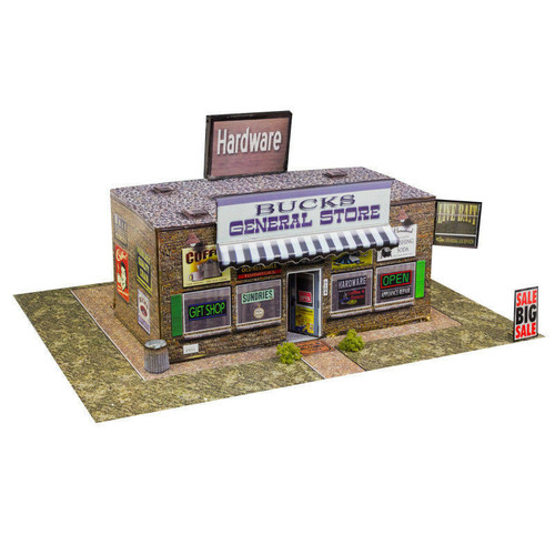 BK 8703 1:87 Scale "General Store & Commercial Steel Building" Photo Real Scale Building Kit