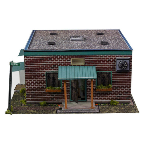 BK 8704 1:87 Scale "Motorcycle Shop  &  Barber Shop" Photo Real Scale Building Kit