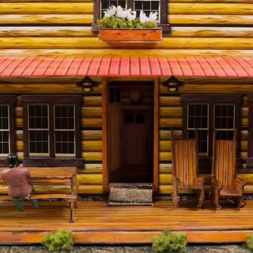 BK 8705 1:87 Scale "Log Cabin" Photo Real Scale Building Kit