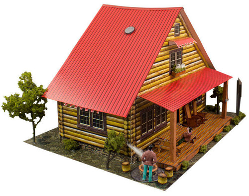 BK 8705 1:87 Scale "Log Cabin" Photo Real Scale Building Kit