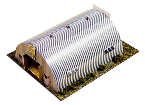 BK 8710 1:87 Scale "Quonset Hut & Train Station" Photo Real Scale Building Kit