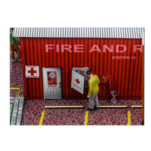 BK 8711 1:87 Scale "Gas Station & Fire Department" Photo Real Scale Building Kit