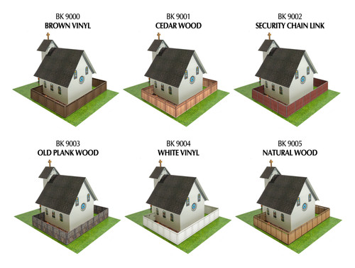 BK 9003 Old Plank Wood Fence Kit