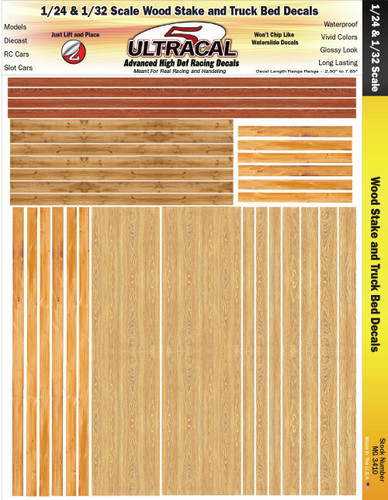 MG 3410  1:24 and 1:32 Scale Ultracal Decals - Wood Stake and Truck Bed Decals