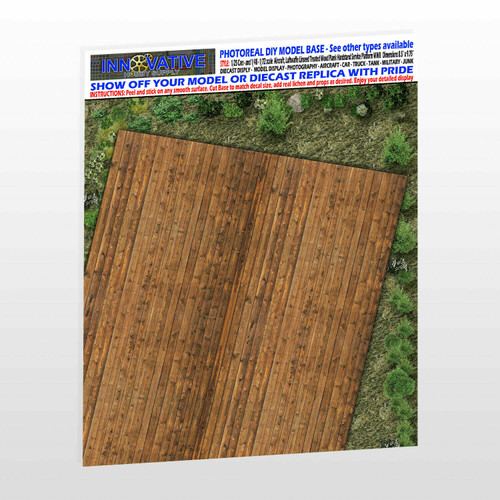 1/25 - 1/72 Scale: Linseed Treated Wood Plank Hardstand Model Base Service WII Platform for Aircrafts