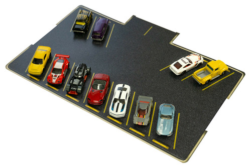 PL 1012 1:64 Scale Slot Car HO Giant Municipal Parking Lot and Hot Wheels Staging Area