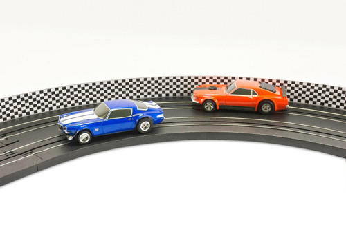 PL 5051 AFX Slot Car Guard Rail Set - PhotoReal FITS: Aurora, Model Motoring FITS: 1/64 & 1/43 Scale -Style 5 White Checker Board