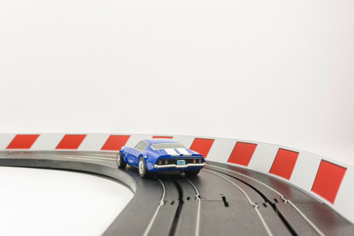 PL 5055 AFX Slot Car Guard Rail Set - PhotoReal FITS: 1/64 & 1/43 Scale Aurora, Model Motoring -Style 3 Red