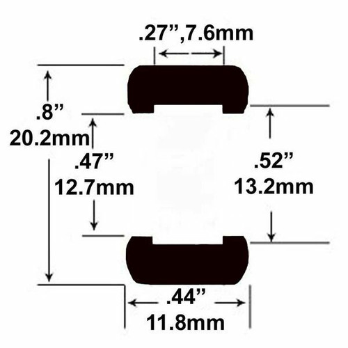 ST 1050 1/32 Scale Slot Car Tire for Fly GT40, Ferrari 365, GTB, Porsche, Scalextric GT40 Diablo, Renault 5 Turbo