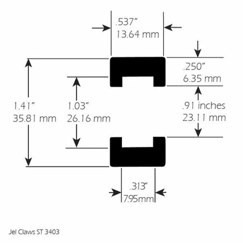 ST 3403 1/24 Scale Jel Claws Tire for Carrera '34 Ford Hot Rod