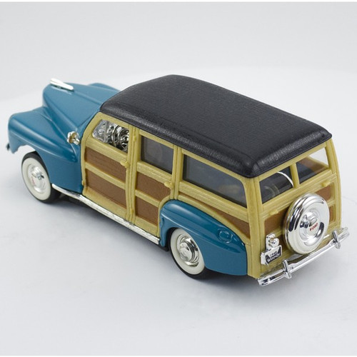 Stock Number: 16151 Teal Diecast Woody Wagon with Carrera Chassis