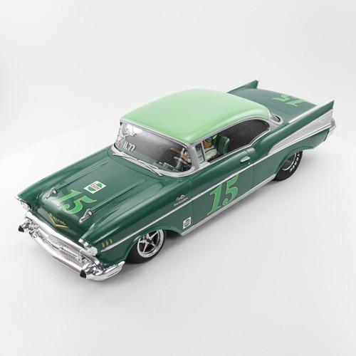 Stock Number: 16160 Green 57 Chev 2DR Drag Car by Parma/Revell