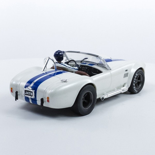 Stock Number: 16223 - White Blue Stripe Car by Unknown