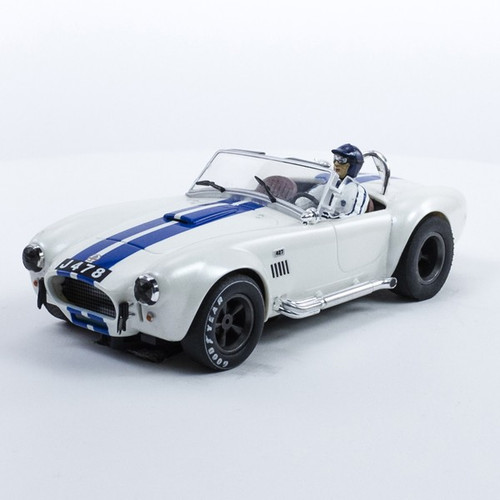 Stock Number: 16223 - White Blue Stripe Car by Unknown