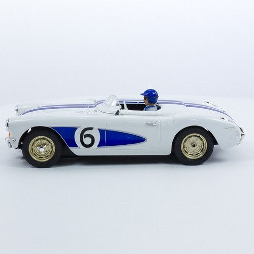 Stock Number: 16261 - White Blue Open Top Number 6 Car by Unknown