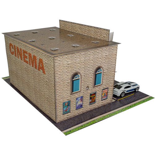 BK 6454 1:64 Scale "Cinema Building" Photo Real Scale Building Kit