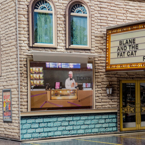 BK 6454 1:64 Scale "Cinema Building" Photo Real Scale Building Kit