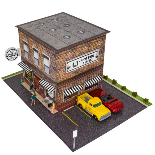 BK 6450 1:64 Scale "Coffee Shop Drive Thru" Photo Real Scale Building Kit