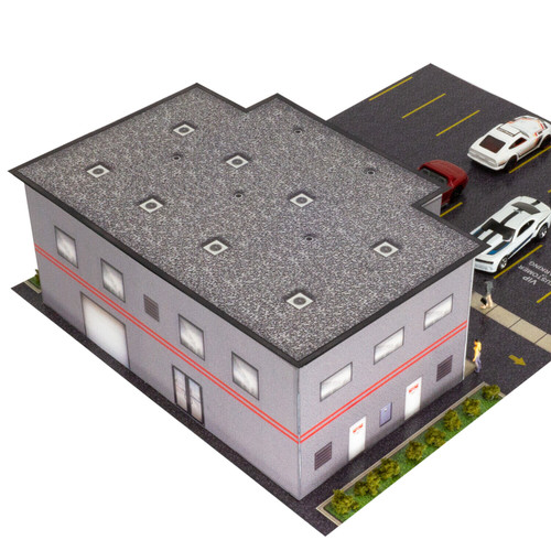 BK 6444 1:64 Scale "Dealership Building" Photo Real Scale Building Kit