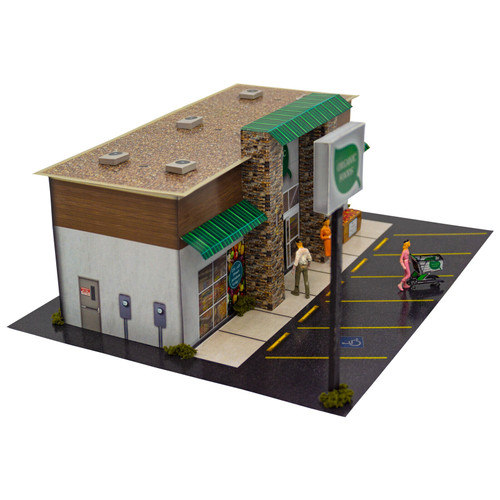 BK 4840 1:48 Scale "Organic Foods Grocery Diorama" Photo Real Scale Building Kit