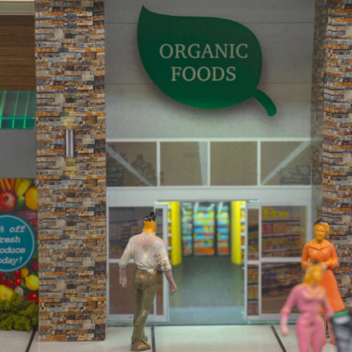 BK 4840 1:48 Scale "Organic Foods Grocery Diorama" Photo Real Scale Building Kit