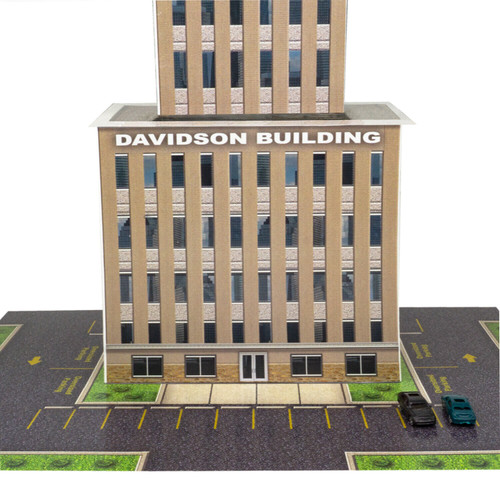 BK 2103 1:220 Scale " Davidson Office Building" Photo Real Scale Building Kit