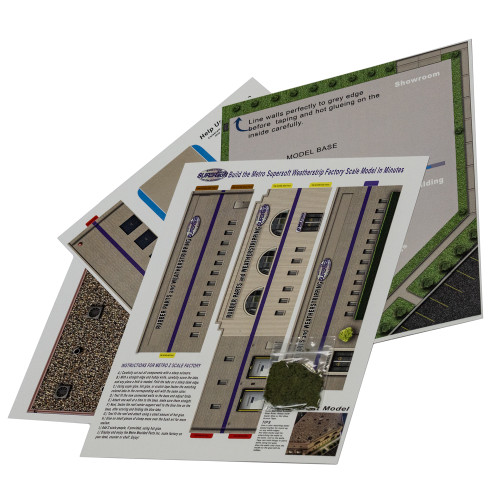 BK 2101 1:220 Scale "Metro Moulded Parts Building" Photo Real Scale Building Kit